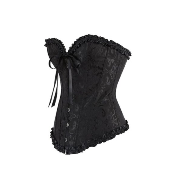 Elegant Black Lace Corset Top Size XXL - Picture 3 of 5